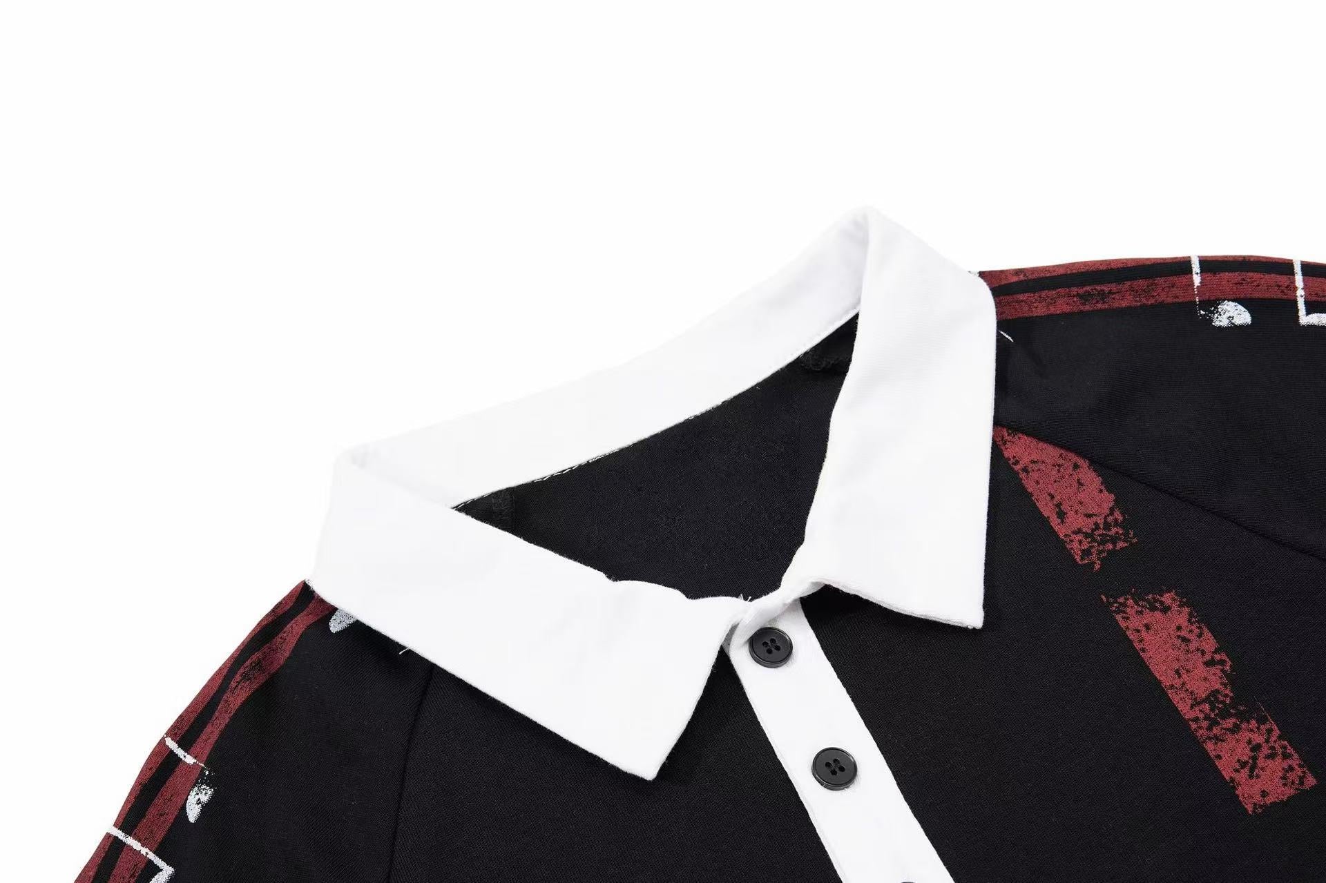 Men's Music Graphic Polo Shirt | Vintage Streetwear Style