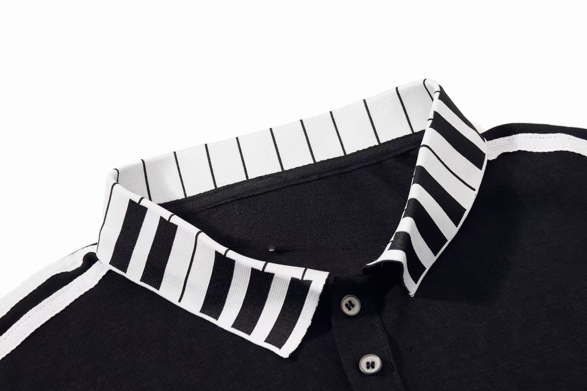 Men's Music Script Graphic Polo Shirt | Vintage Streetwear