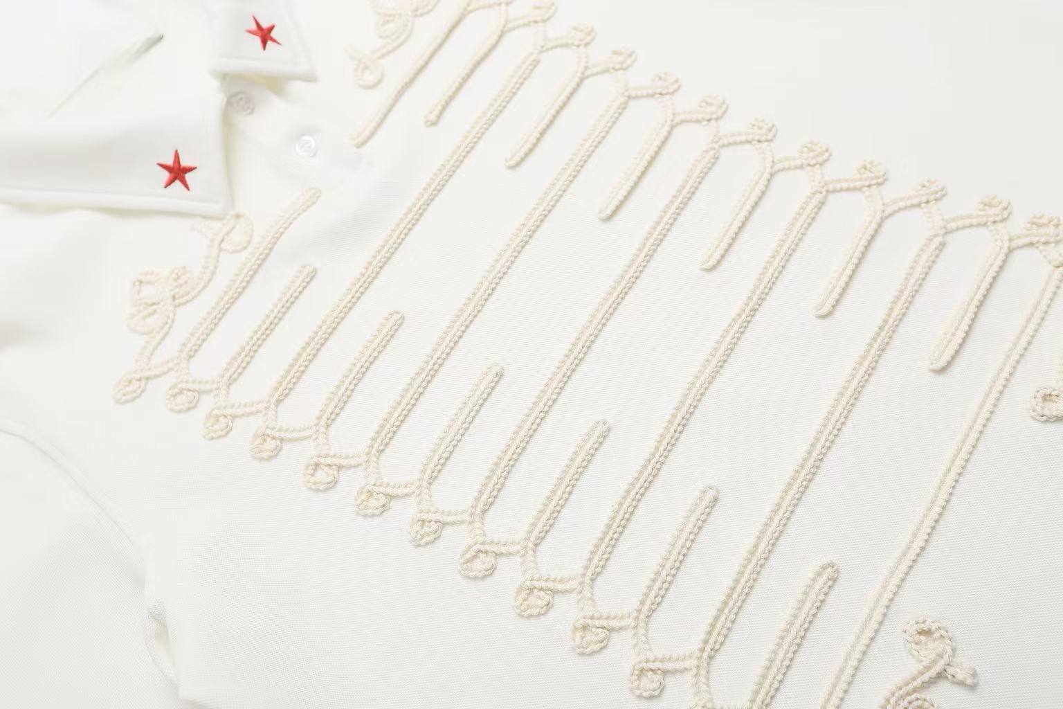 Military Braid Polo Shirt | Rope Embroidery & Epaulettes