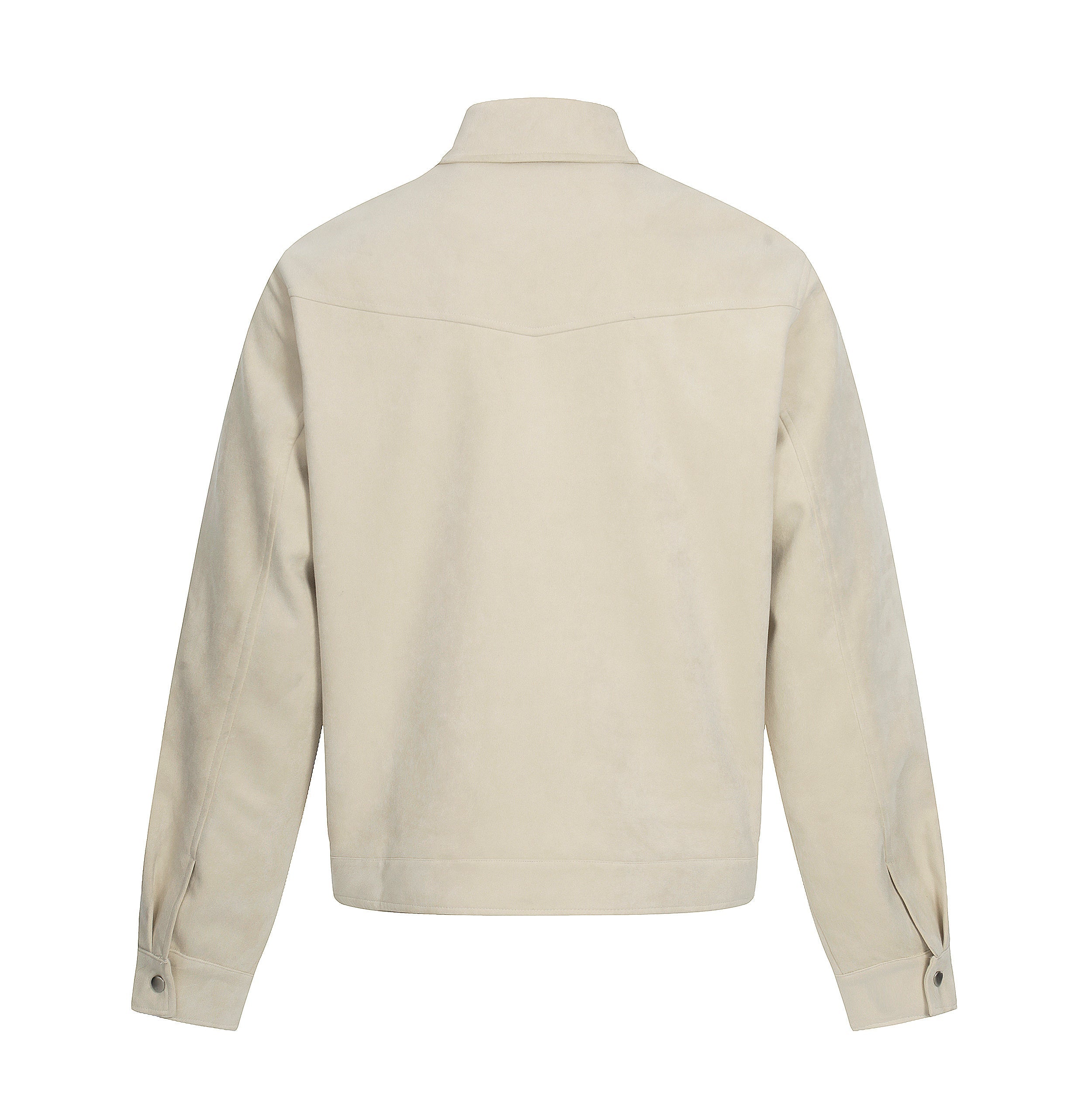 Toggle-Closure Embroidered Stand-Collar Cotton Jacket