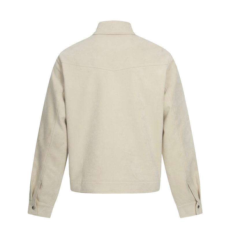 Toggle-Closure Embroidered Stand-Collar Cotton Jacket