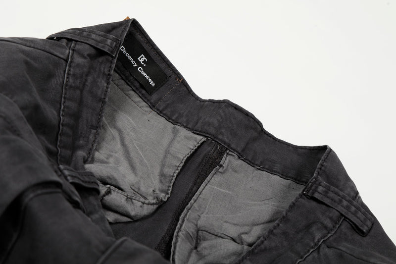 Heavy Cargo Pocket Wide-Leg Pants | Washed Cotton Streetwear
