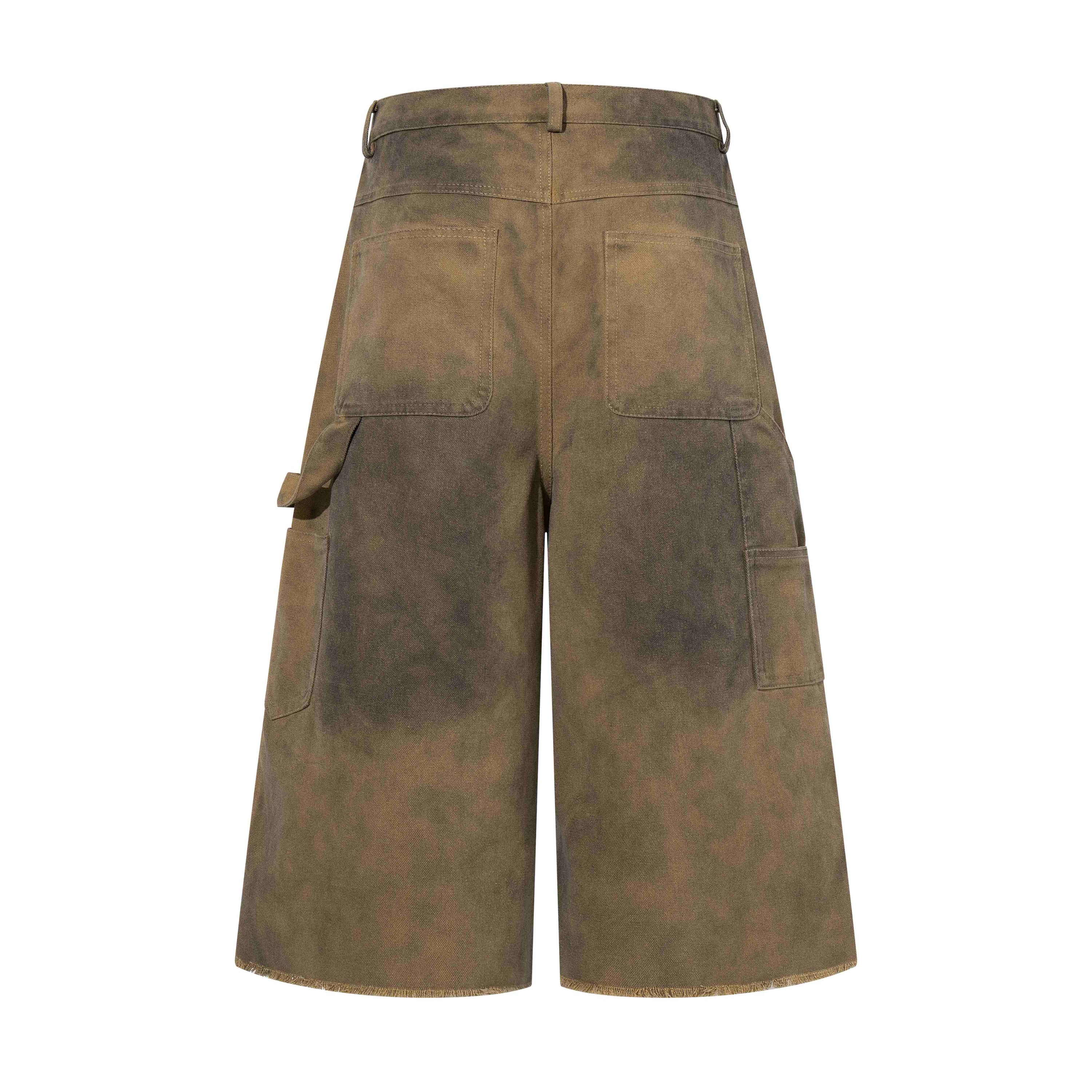 Omirad Washed Cargo Shorts | Distressed Graphic Streetwear