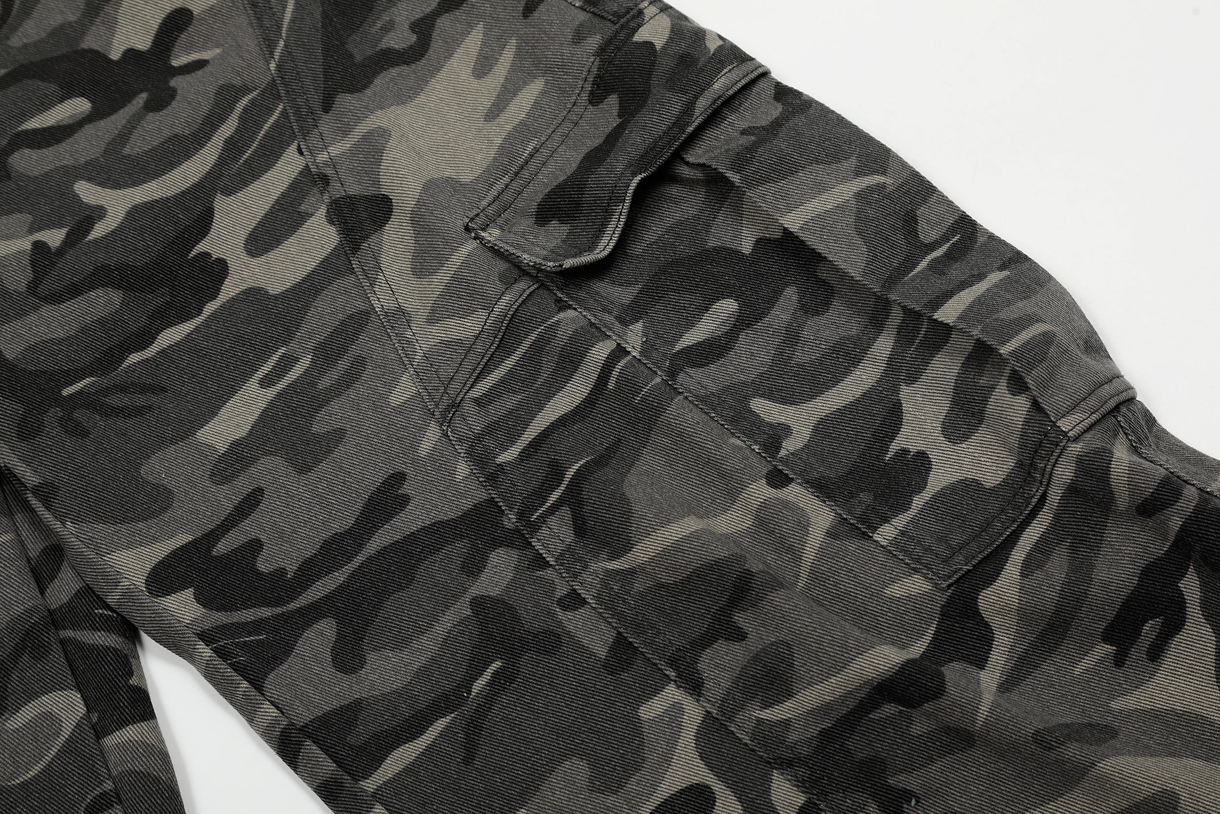Omirad Shadow Camo Cargo Pants | Wide-Leg Streetwear