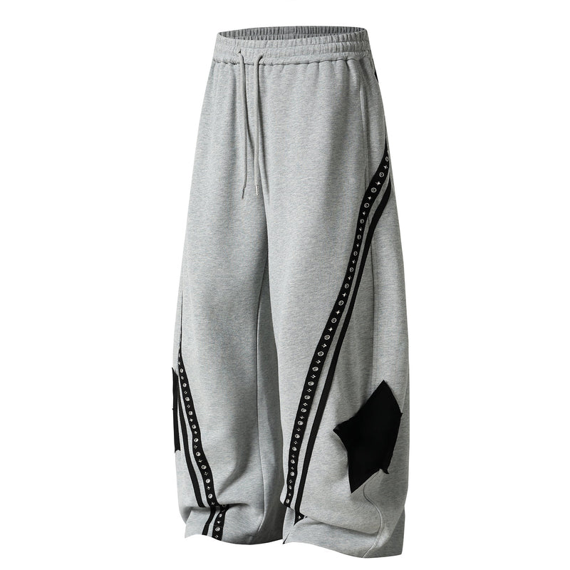 Omirad Star Panel Wide-Leg Track Pants | Streetwear Sweatpants