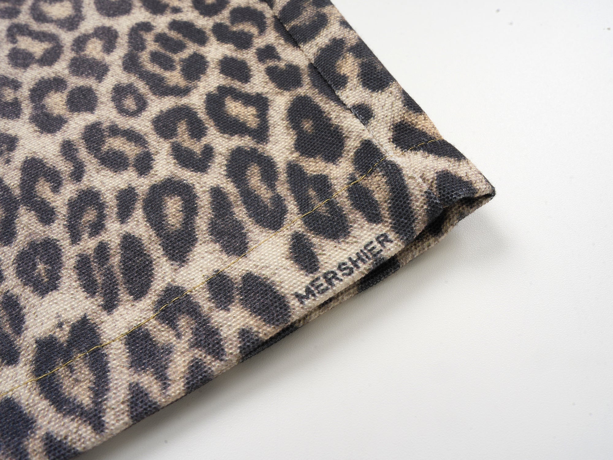 Leopard Print Wide-Leg Performance Mesh Pants | Omirad