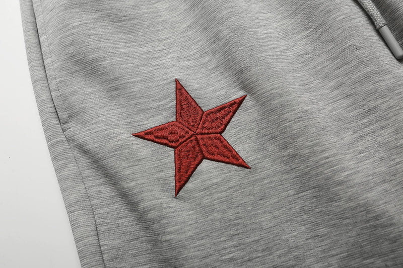 Omirad Star Embroidery Wide-Leg Sweatpants | Unisex Streetwear