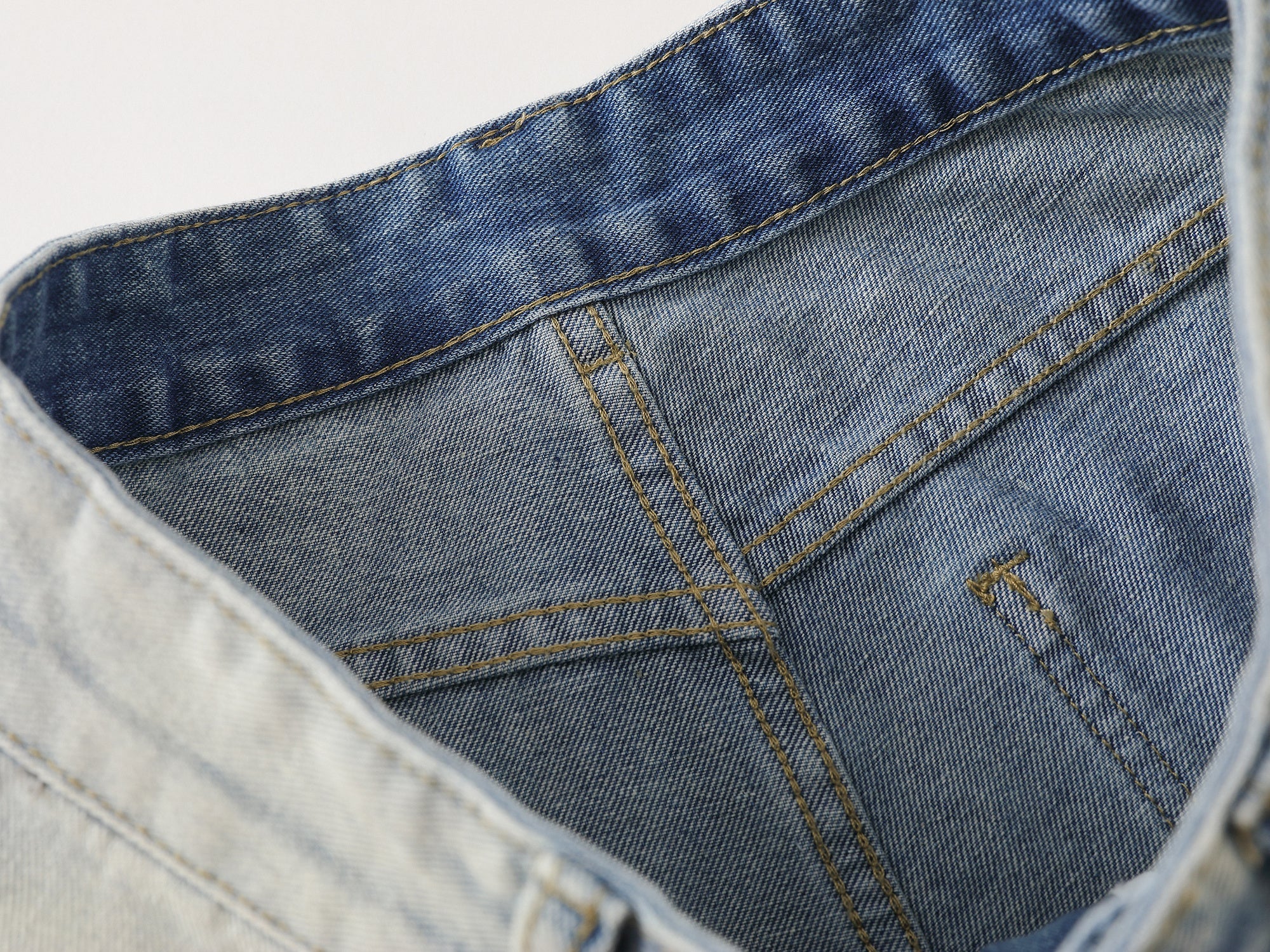 Hand-Painted Graphic Wide-Leg Denim Pants | 100% Cotton