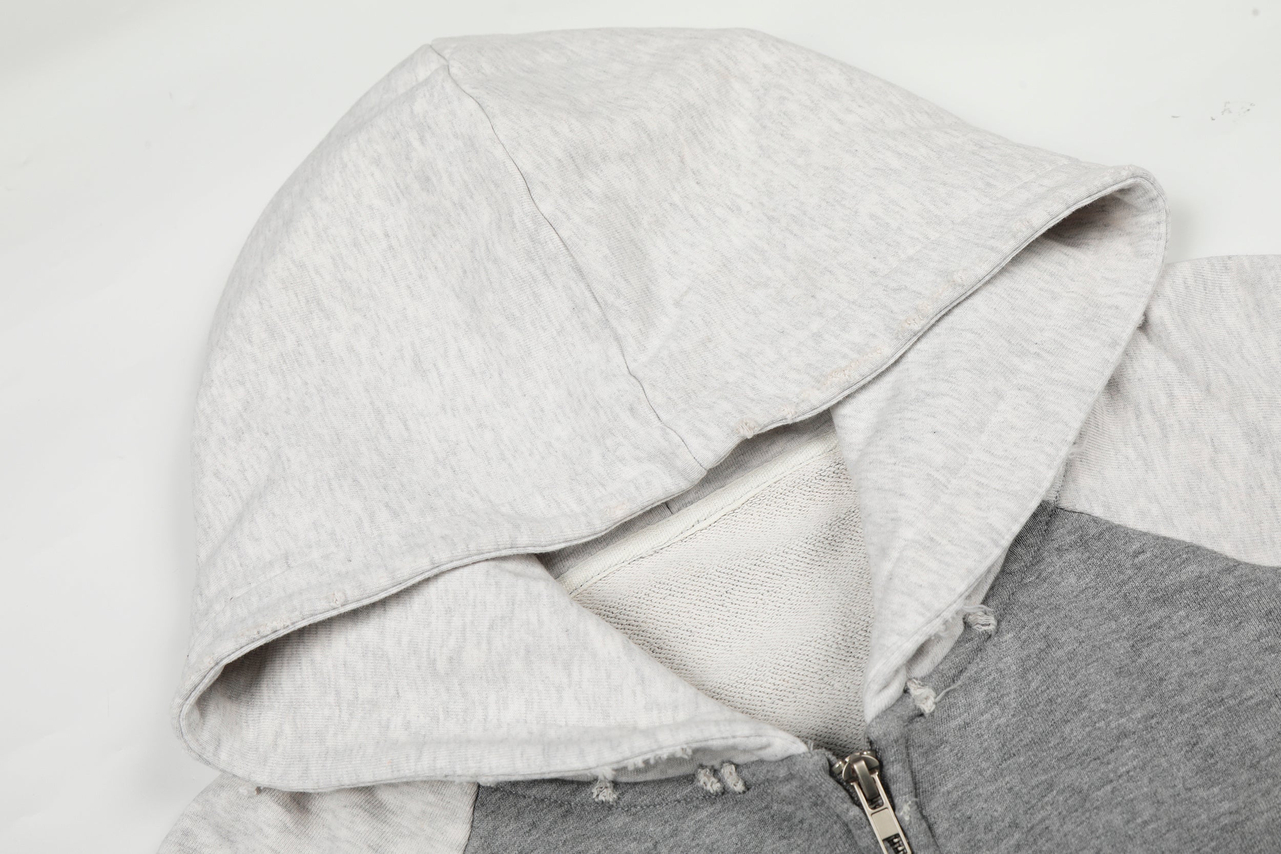 BLEG Graphic Zip-Up Hoodie | Distressed Streetwear Fleece
