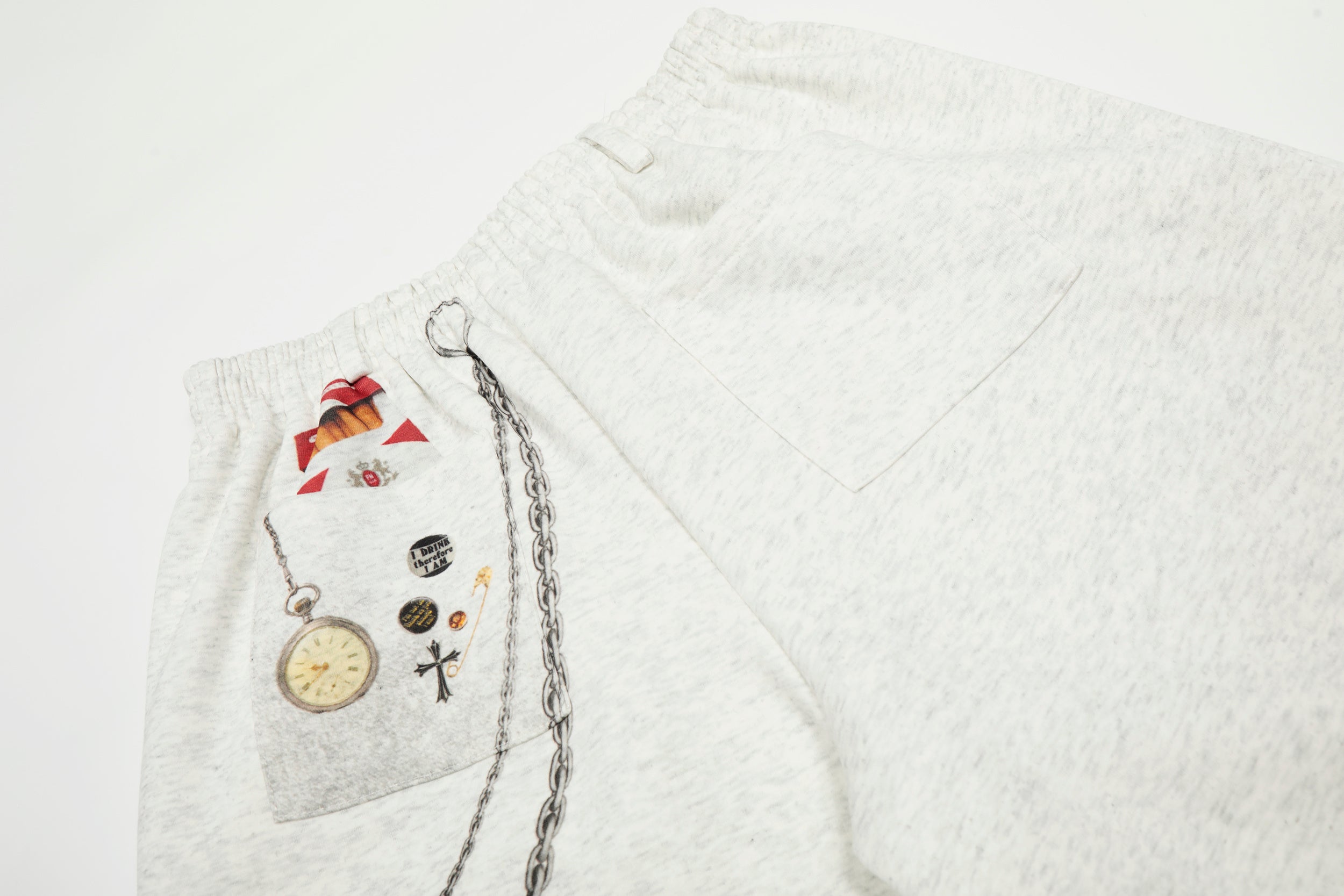 Retro Gadget Print Sweatpants | Y2K Chain Graphic Joggers