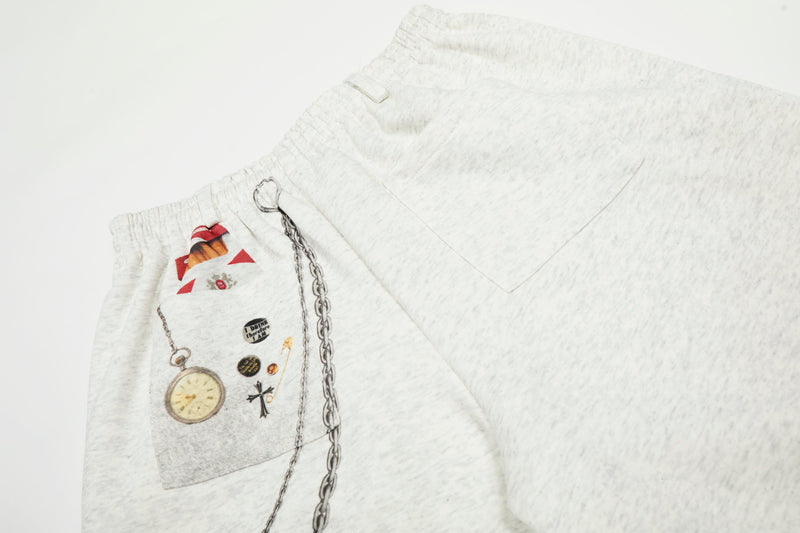 Retro Gadget Print Sweatpants | Y2K Chain Graphic Joggers