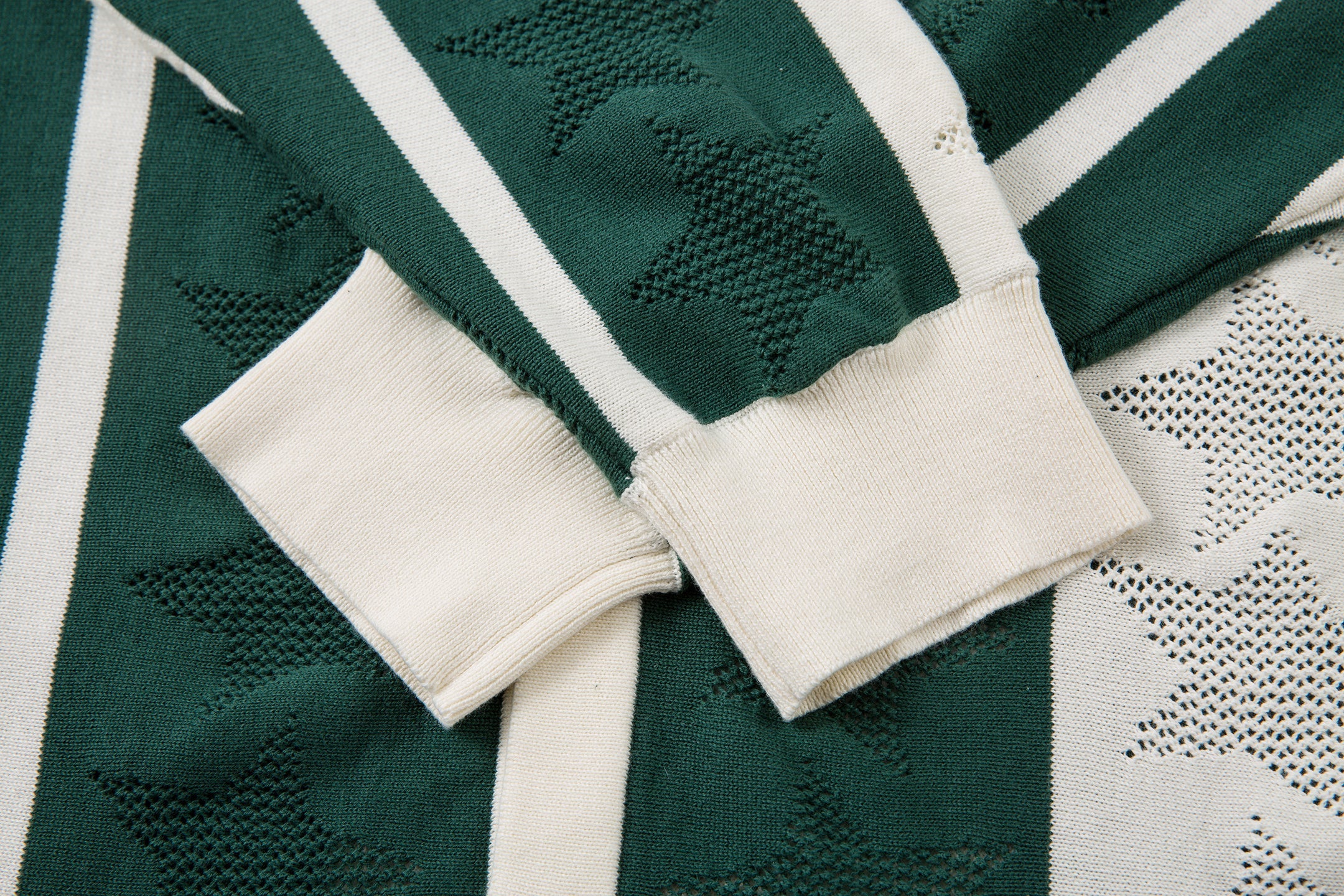 Retro Striped Knit Polo Shirt | Vintage Football Style