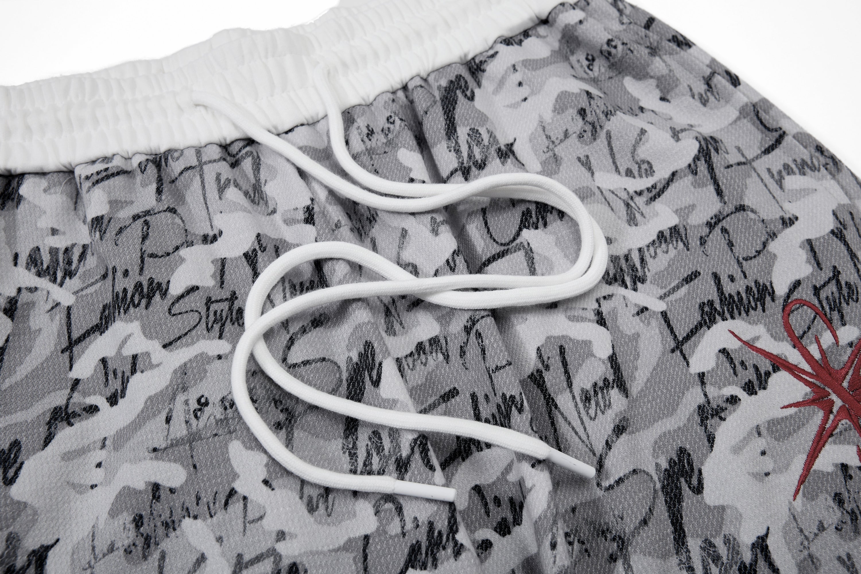 Omirad Camo Script Wide-Leg Streetwear Pants