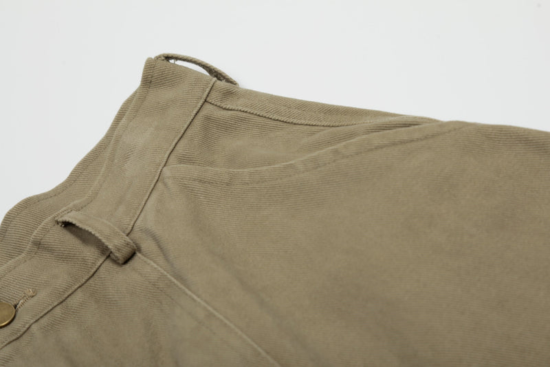 Vintage Arc-Pocket Balloon Pants | Wide-Leg Cotton Trousers