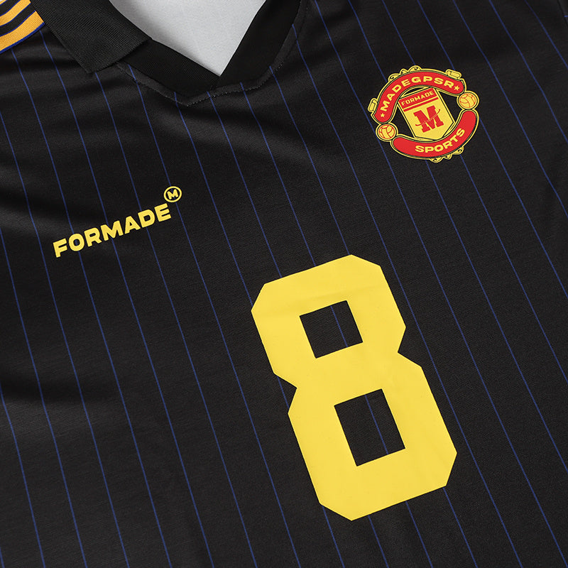 Vintage Pinstripe Football Jersey | Number 8 Street Style