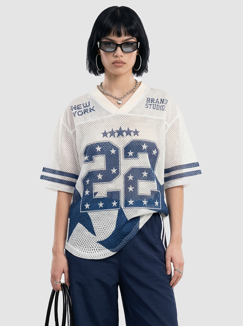 Shining Star 22 Mesh Jersey T-Shirt | Varsity Streetwear
