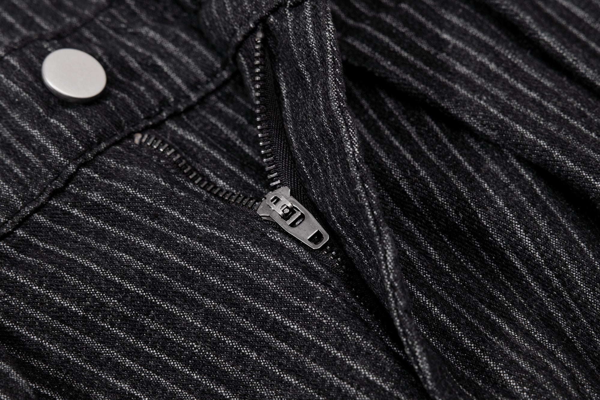 Omirad Pinstripe Barrel Trousers | Wide-Leg Pleated Pants
