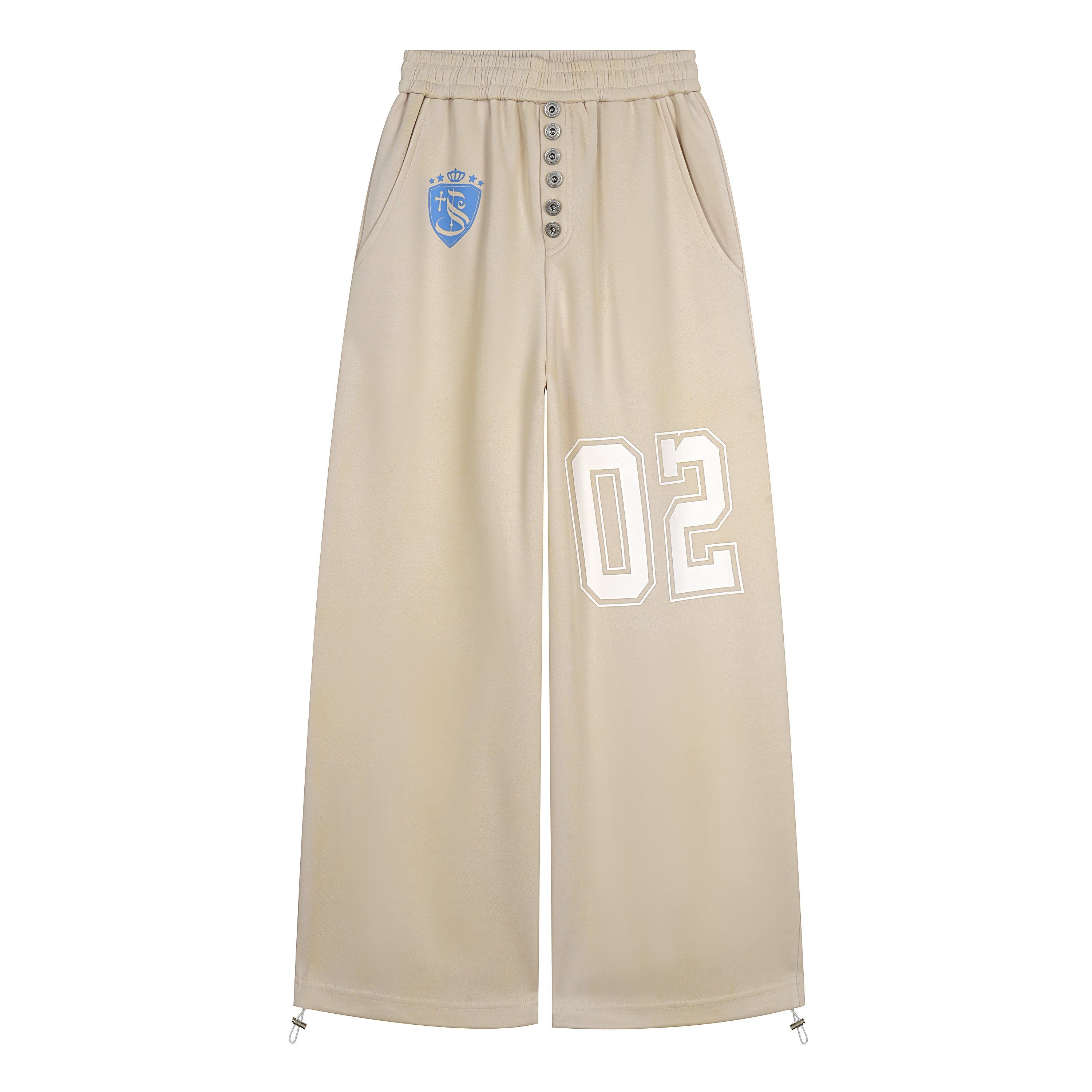 Varsity Number Wide-Leg Sweatpants | Streetwear Joggers