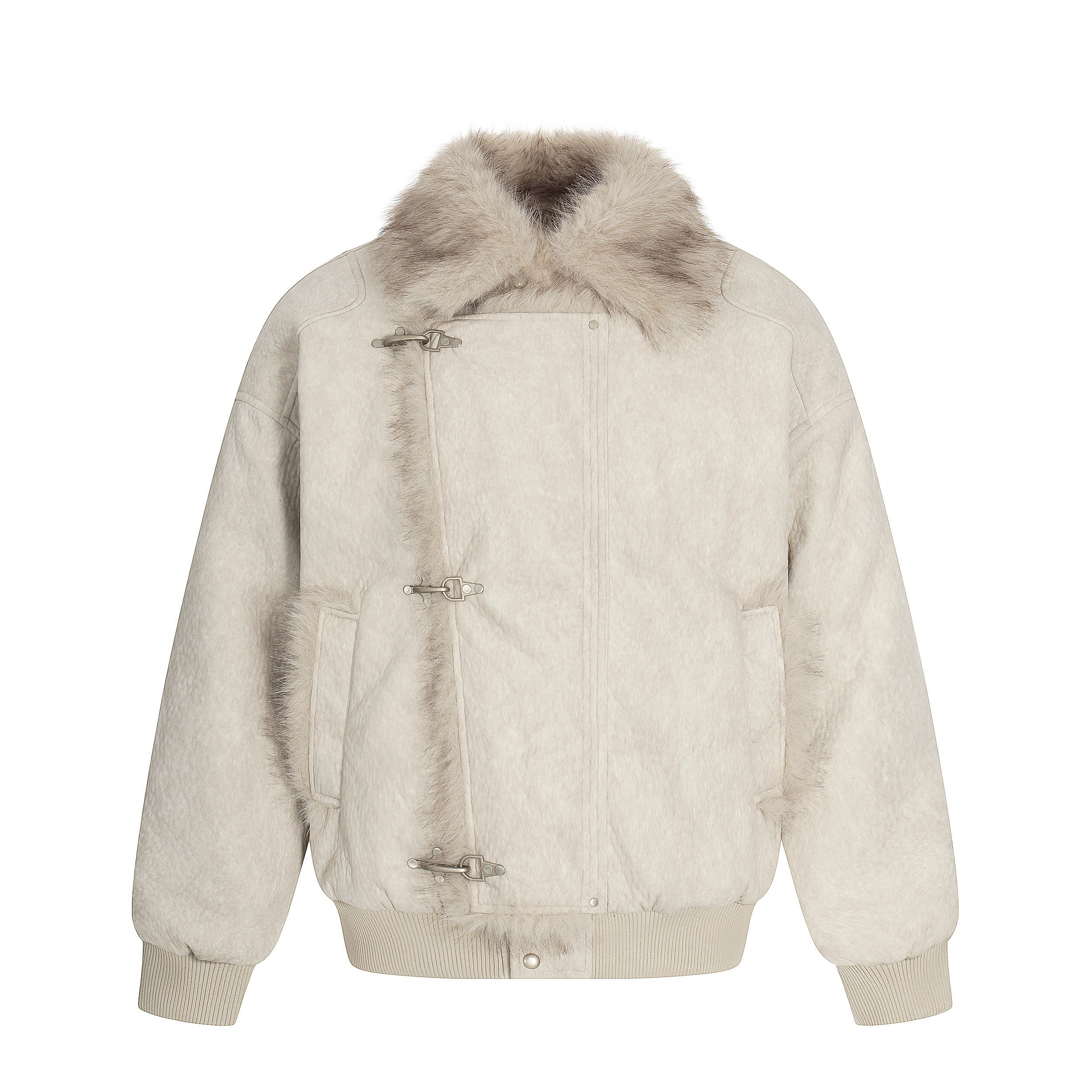 Omirad Fur-Trim Toggle Bomber Jacket | Winter Streetwear