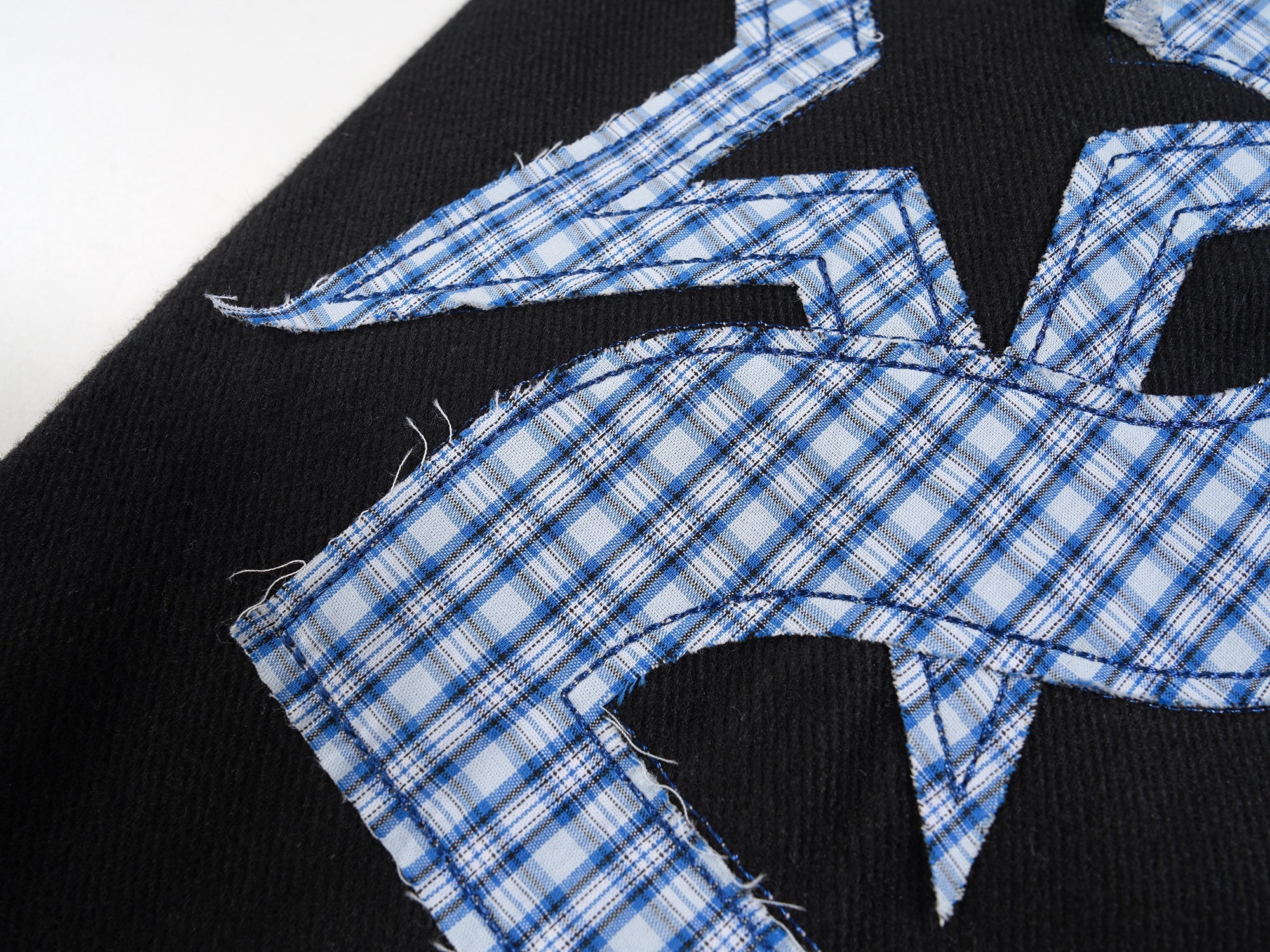 Star Patch Wide-Leg Cotton Pants | Streetwear Graphic Trousers