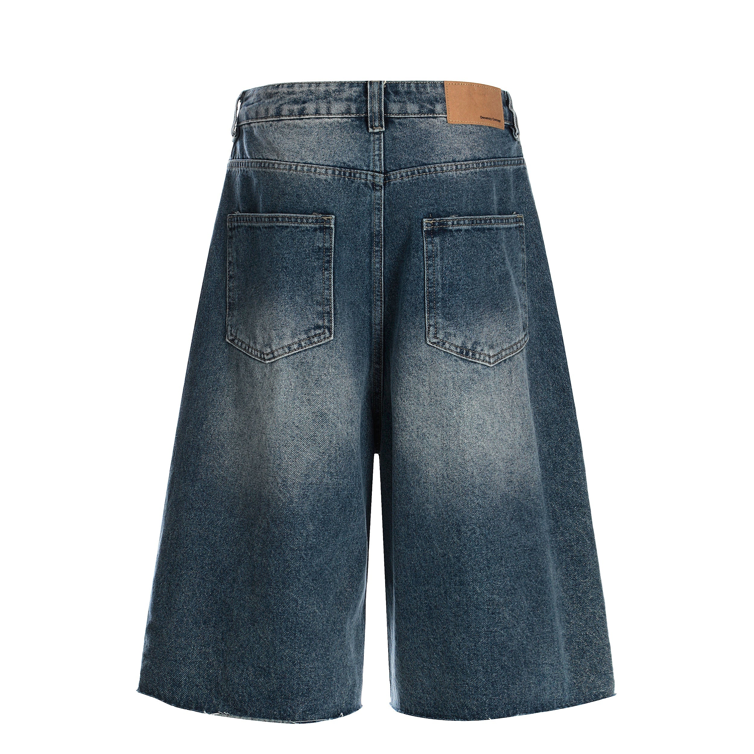 Omirad Studded Wide-Leg Denim Shorts | Vintage Wash Jorts