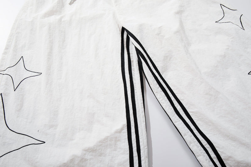 Omirad Starline Wide-Leg Track Pants | Star Graphic Streetwear