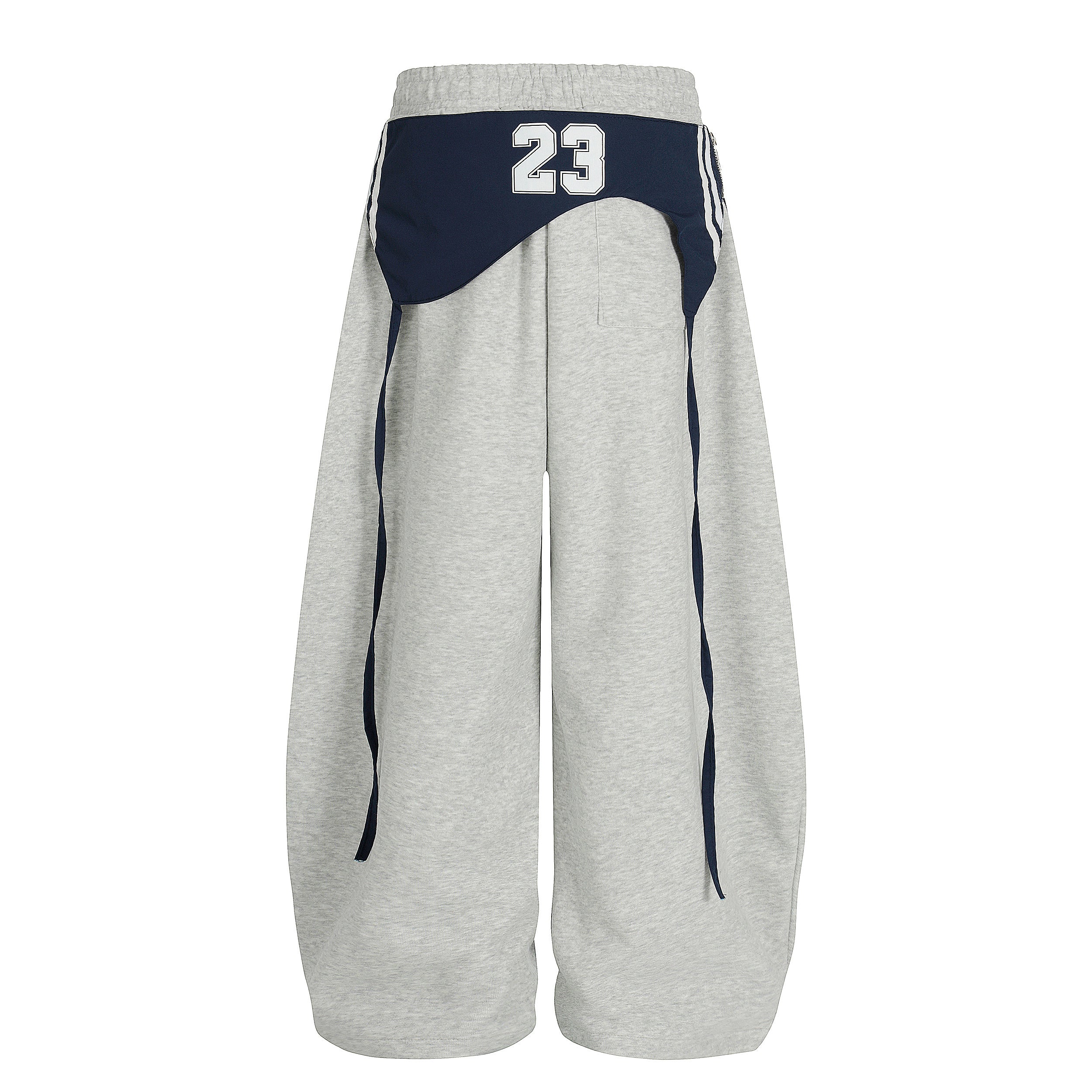 Double-Waist Retro Print Wide-Leg Track Pants | Streetwear