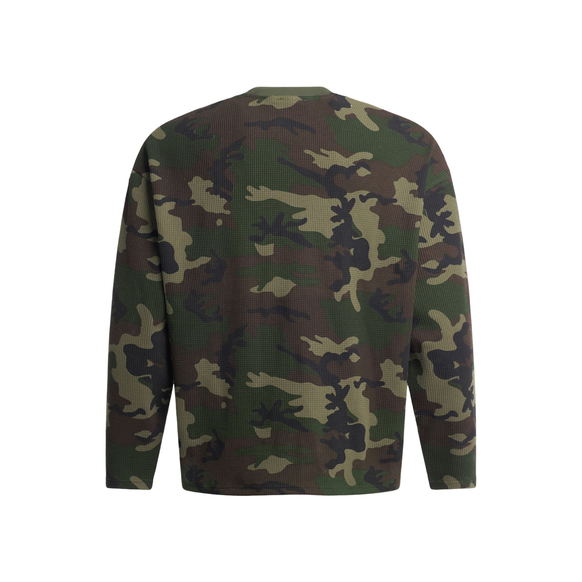 Camo Text Graphic Long Sleeve Sweatshirt | Streetwear