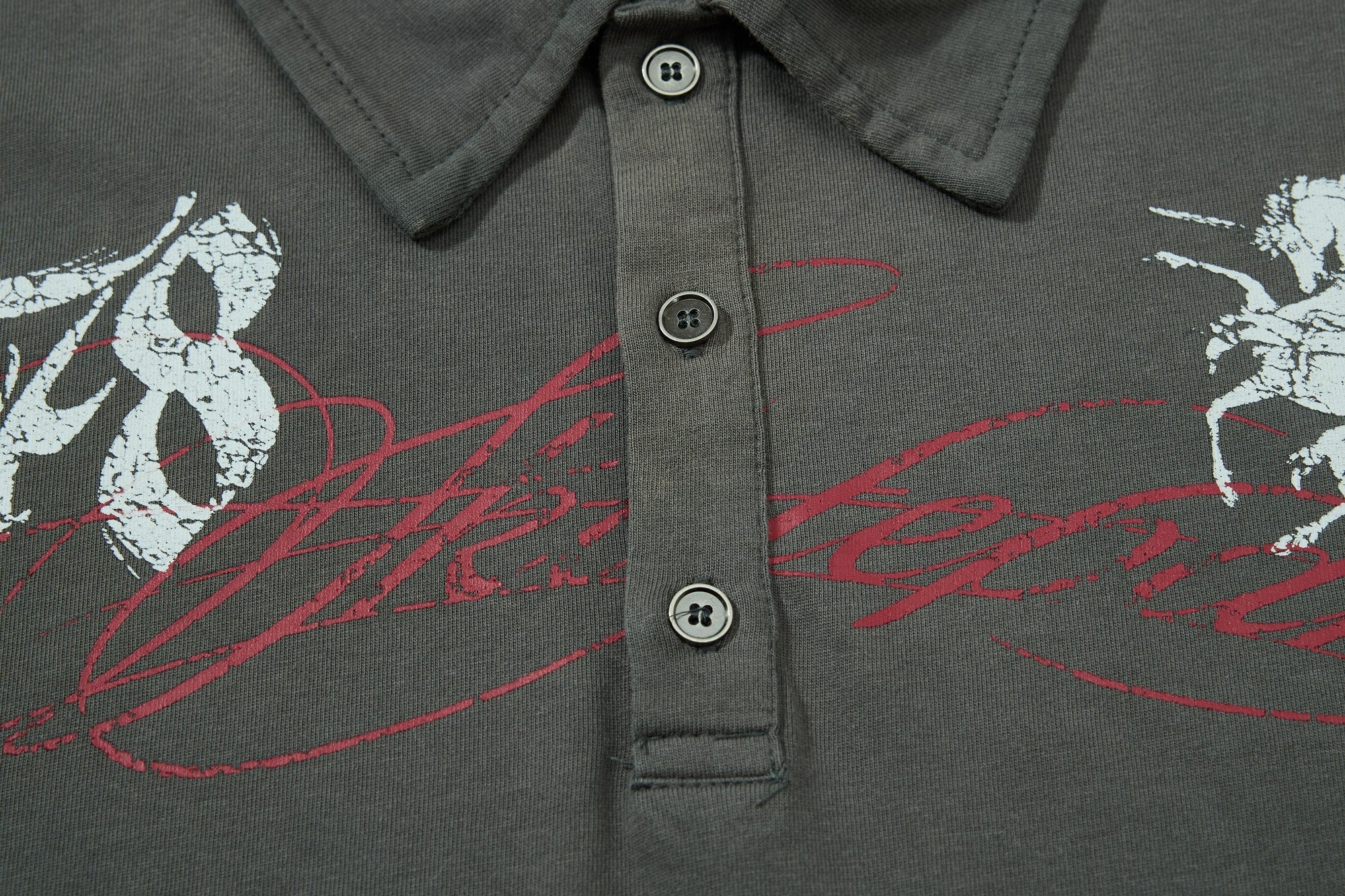 Omirad Vintage Graphic Polo Tee | Retro Streetwear Cotton Shirt