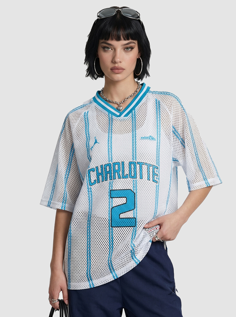 Charlotte Ball #2 Mesh Jersey T-Shirt | Streetwear