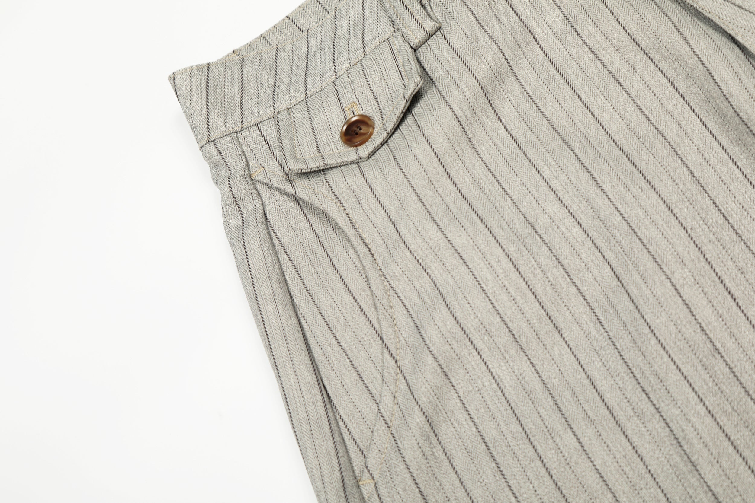 Pinstripe Barrel Leg Trousers | Vintage Wide Leg Pants