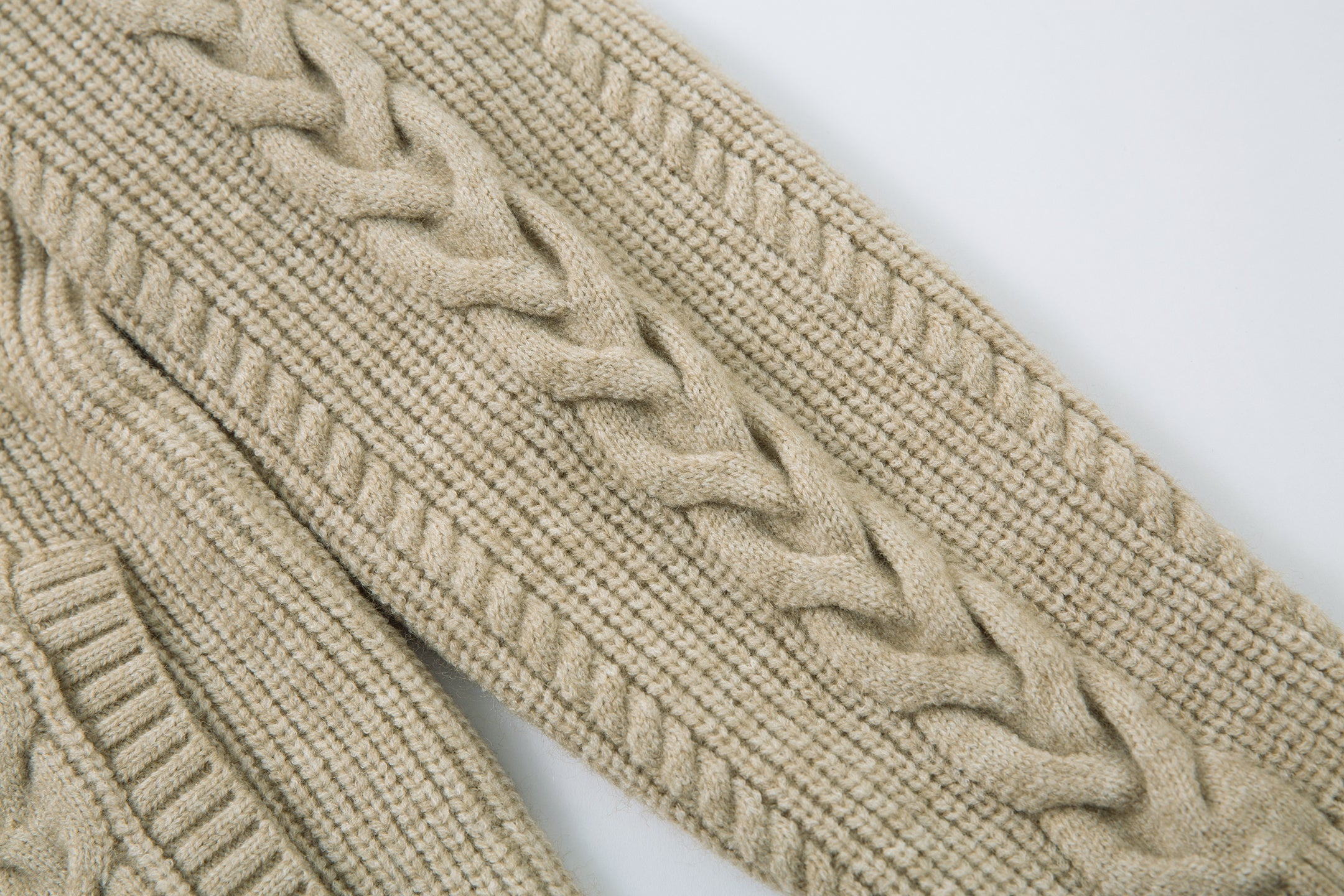 Cable Knit Zip-Up Sweater Jacket | Structured Knit Cardigan