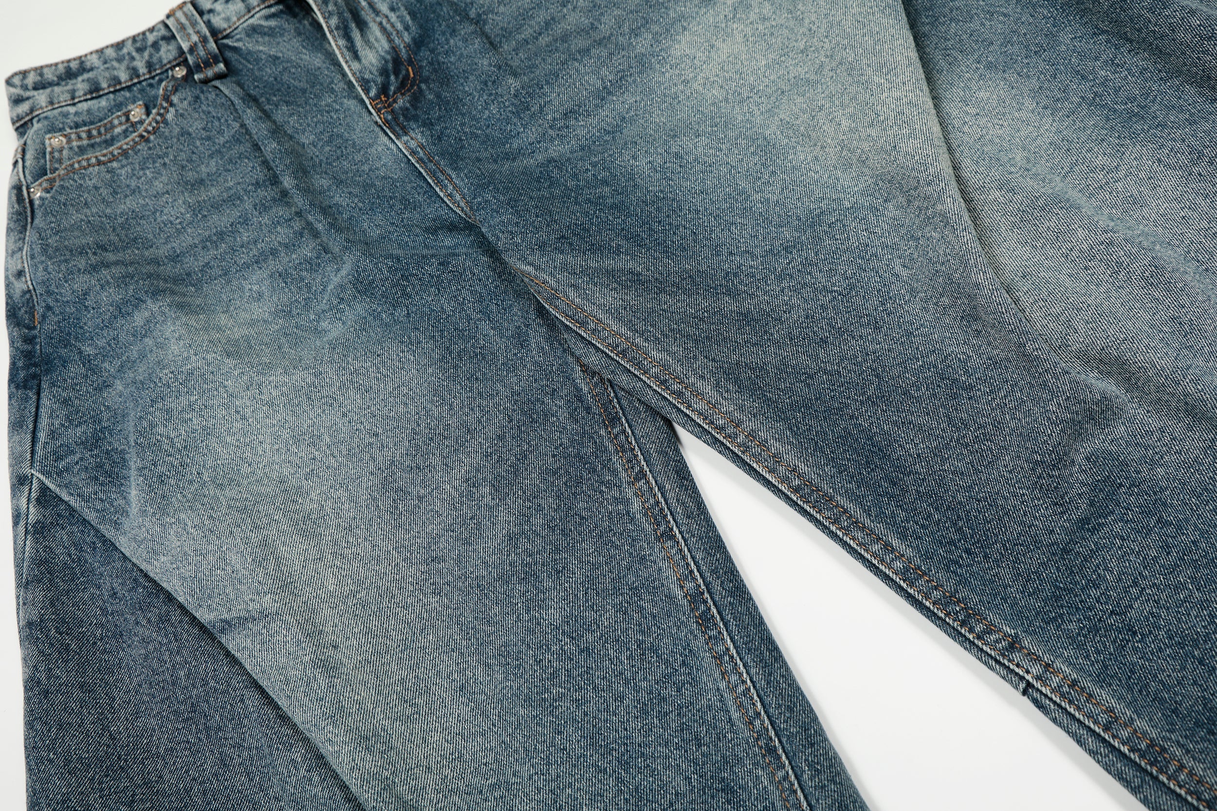 Omirad 3D Panel Balloon Fit Vintage Jeans | Wide Leg Denim