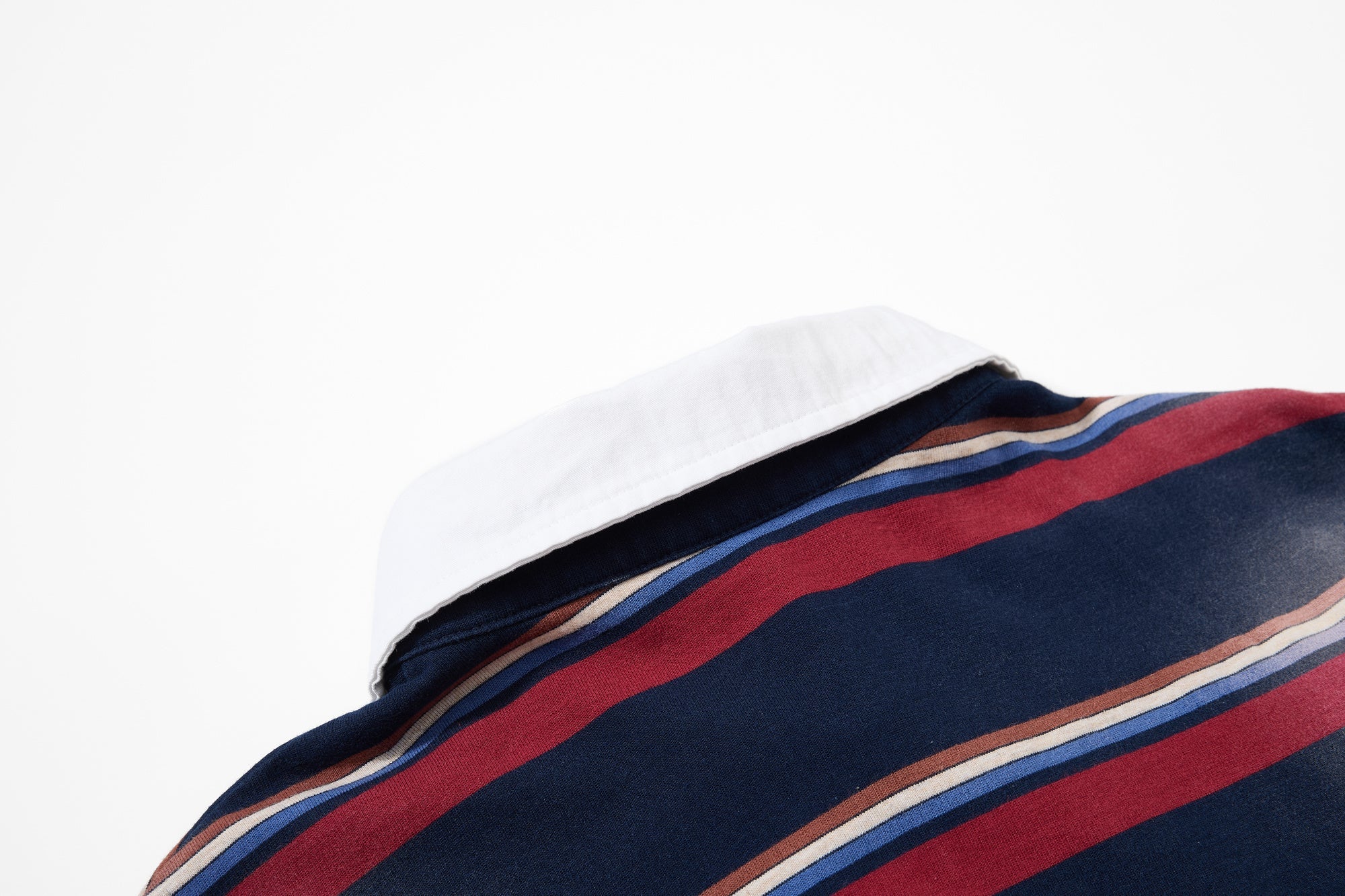 Artista Layered Stripe Rugby Polo Long-Sleeve Shirt