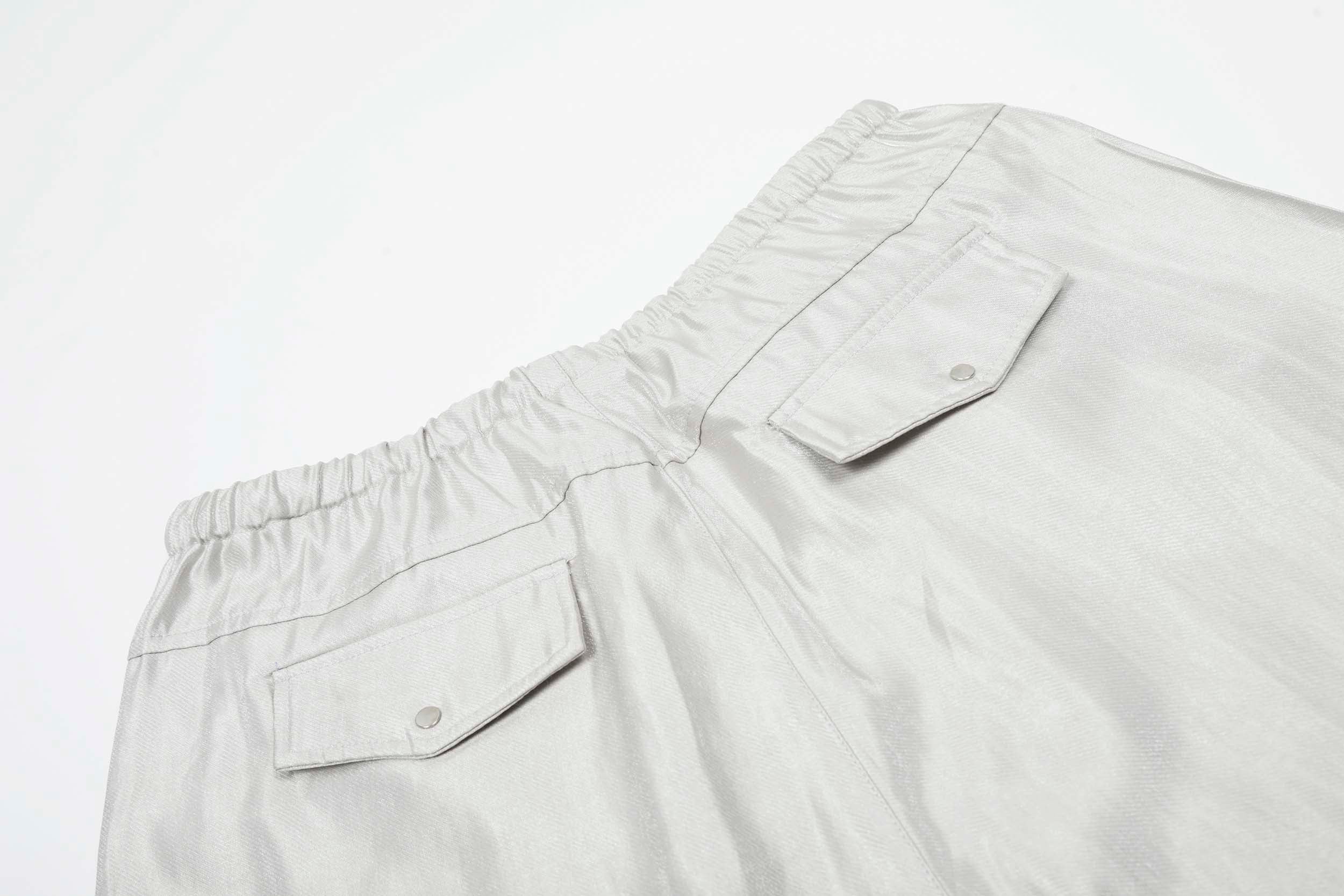 Omirad Glossy Utility Cargo Pants | Wide Leg Barrel Fit