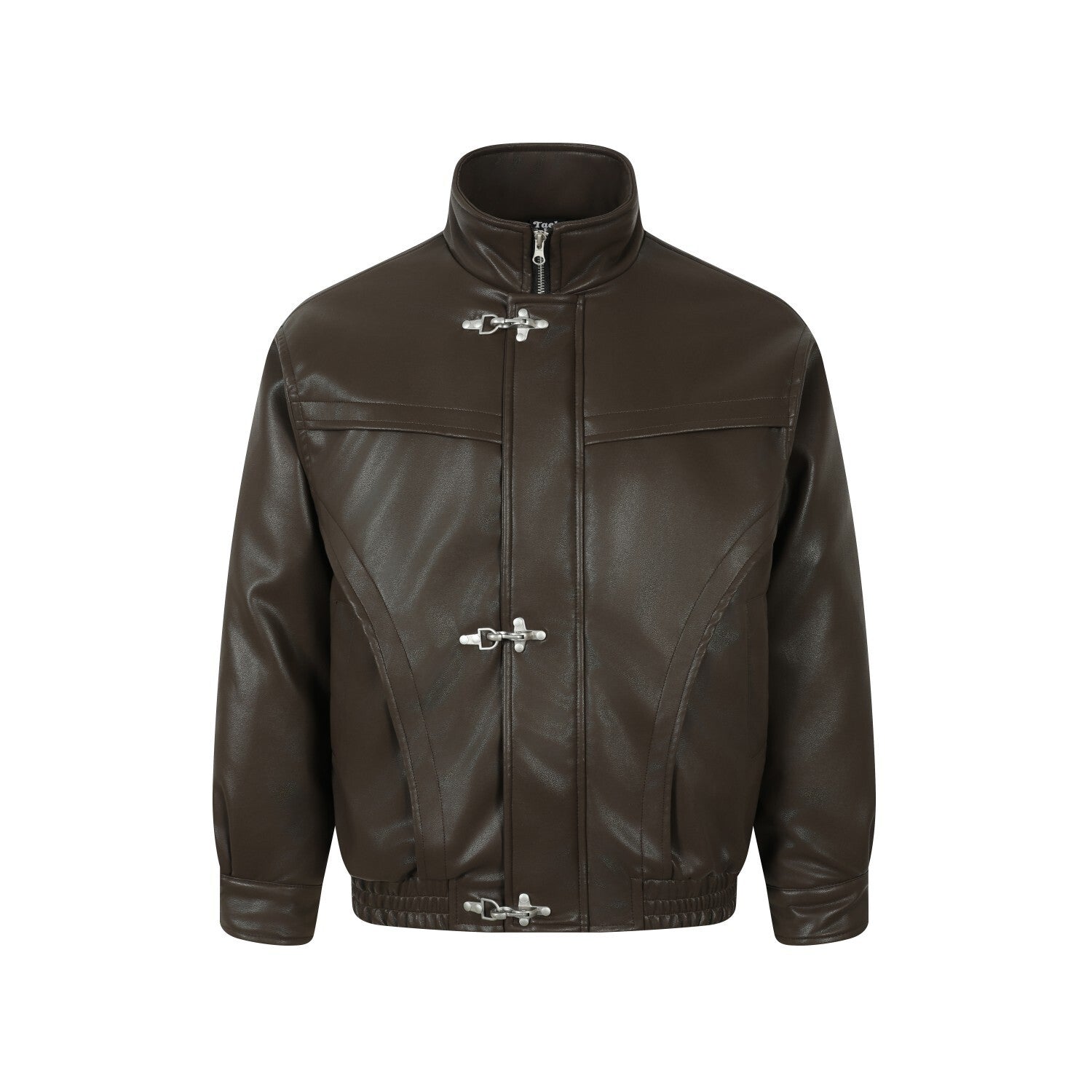 Fireman-Clasp PU Jacket | Utilitarian Street Style