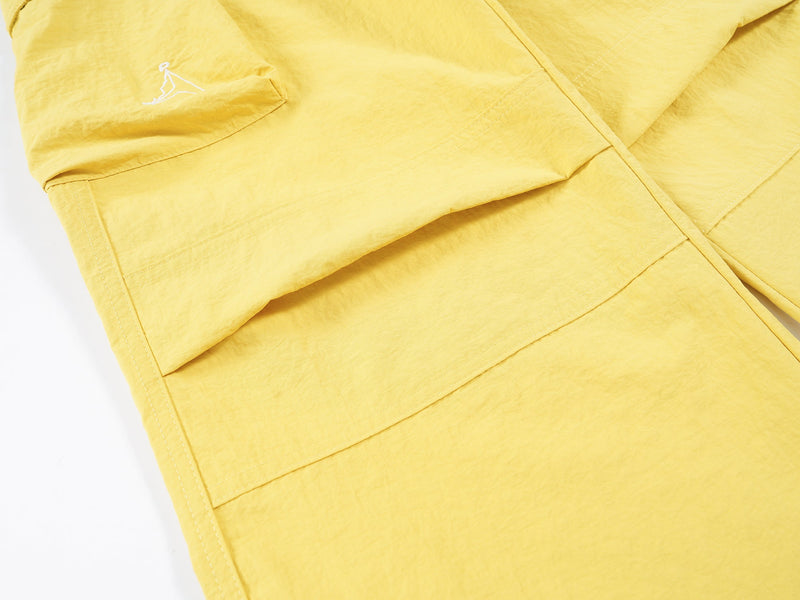 Wide-Leg Nylon Cargo Pants | Y2K Street Style