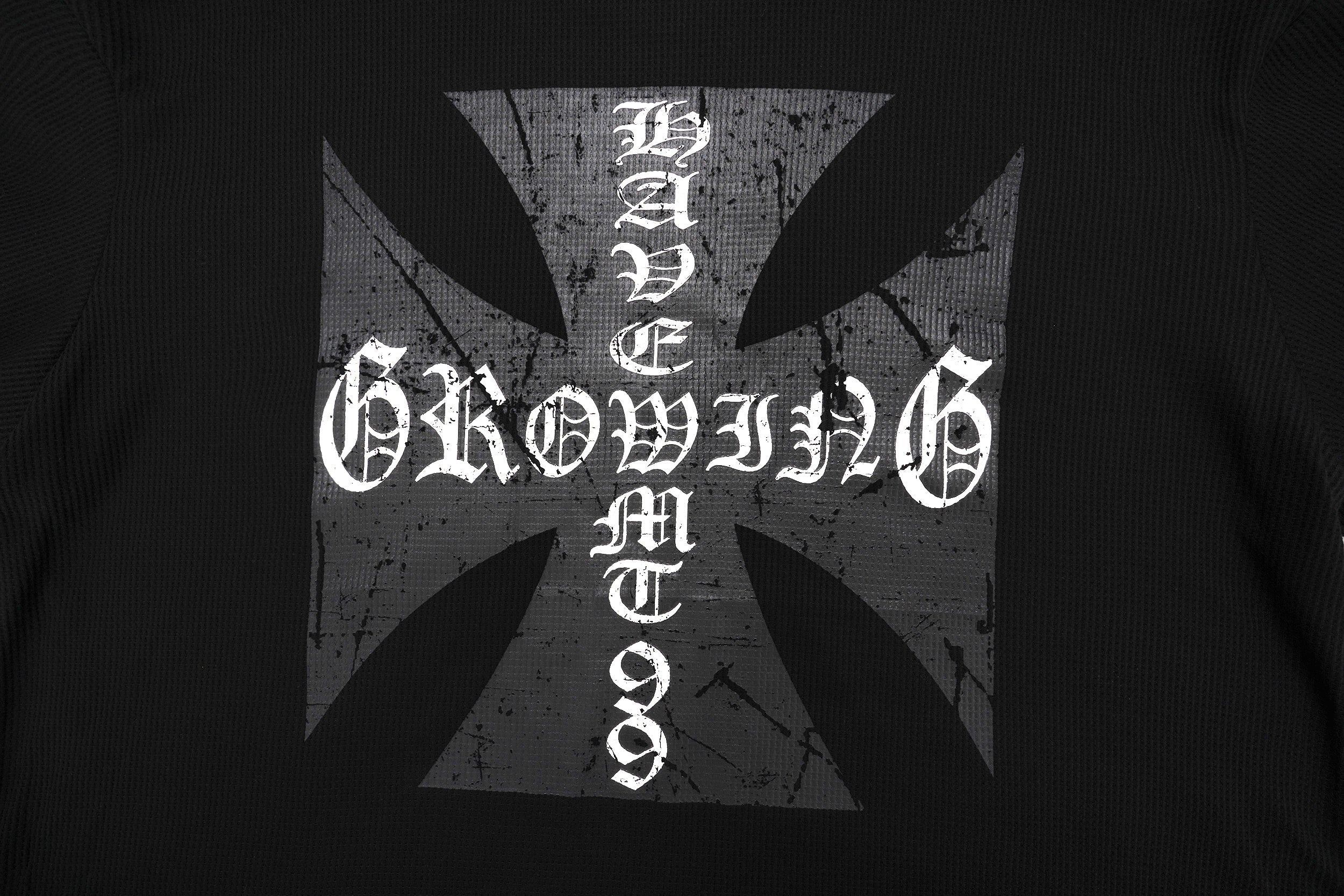 Omirad Gothic Cross Layered Long Sleeve Tee | Dark Streetwear