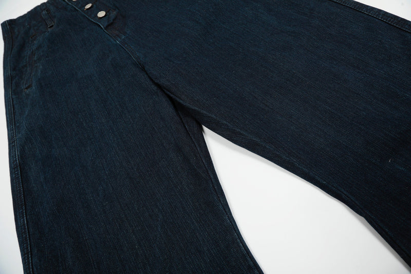 Omirad Split-Waist Wide-Leg Denim Jeans | Dark Wash