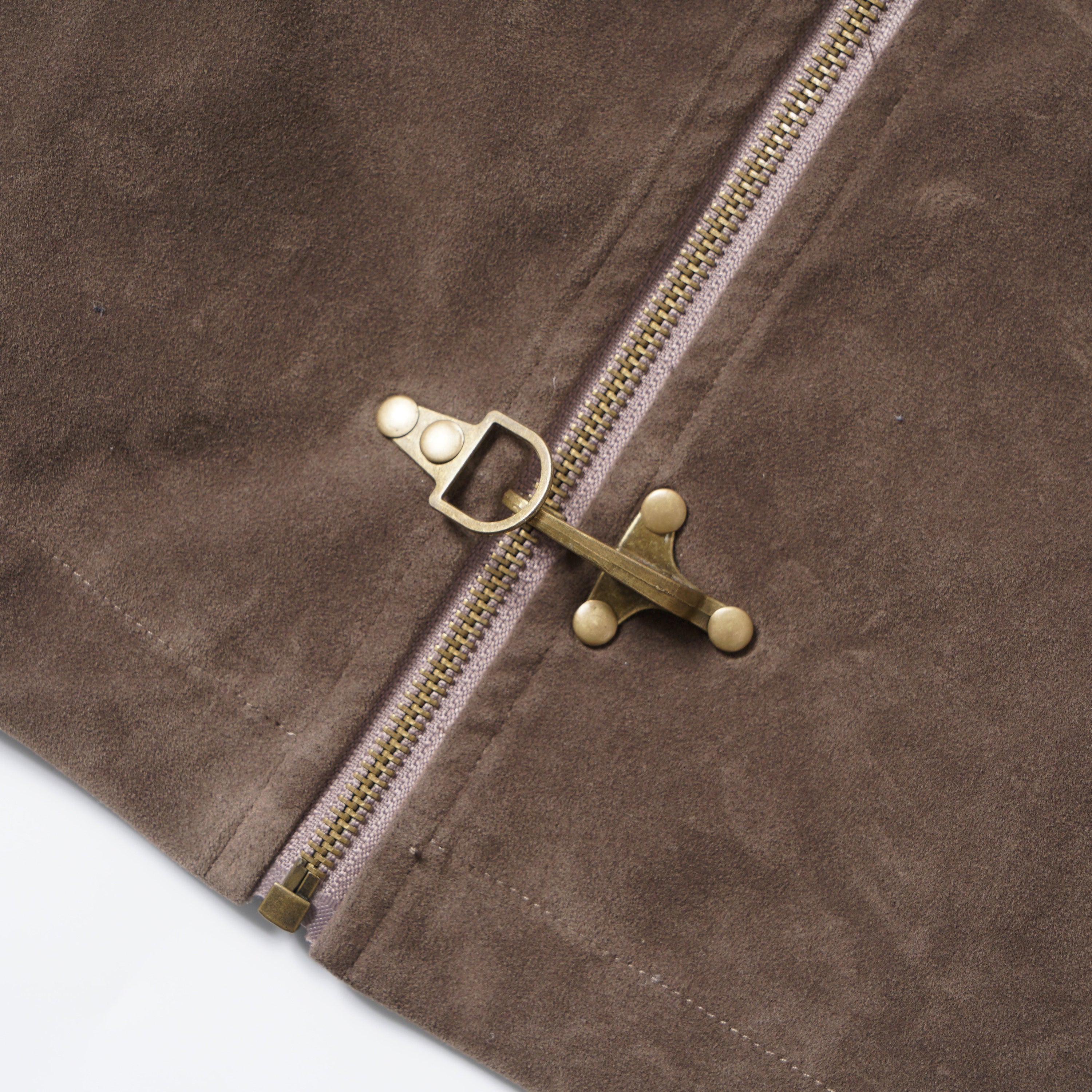 Omirad Vintage Toggle Zip Jacket | Washed Brown Workwear
