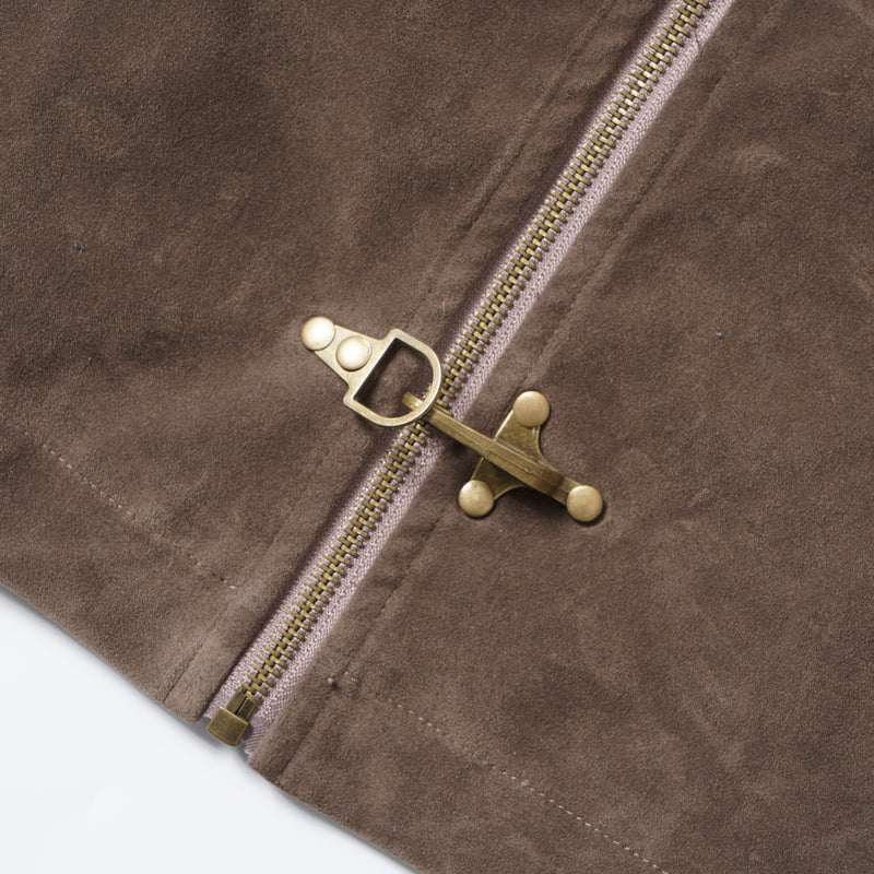 Omirad Vintage Toggle Zip Jacket | Washed Brown Workwear