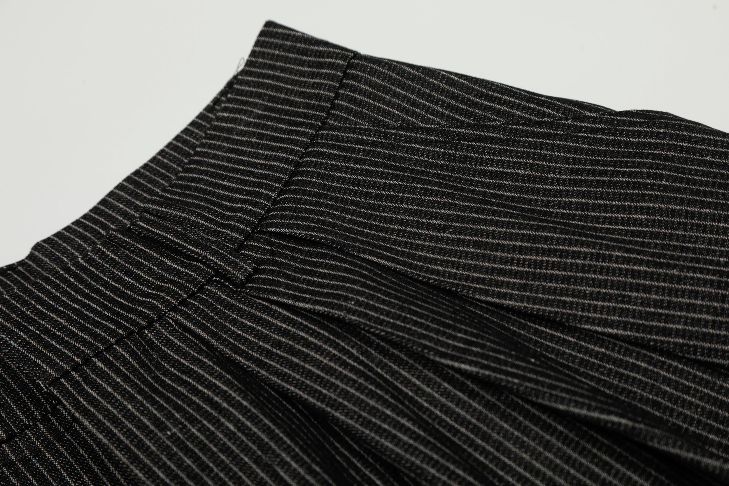 Pinstripe Wide-Leg Pleated Trousers | Relaxed Tailored Fit