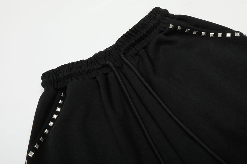 Omirad Studded Cross Wide-Leg Sweatpants | Black