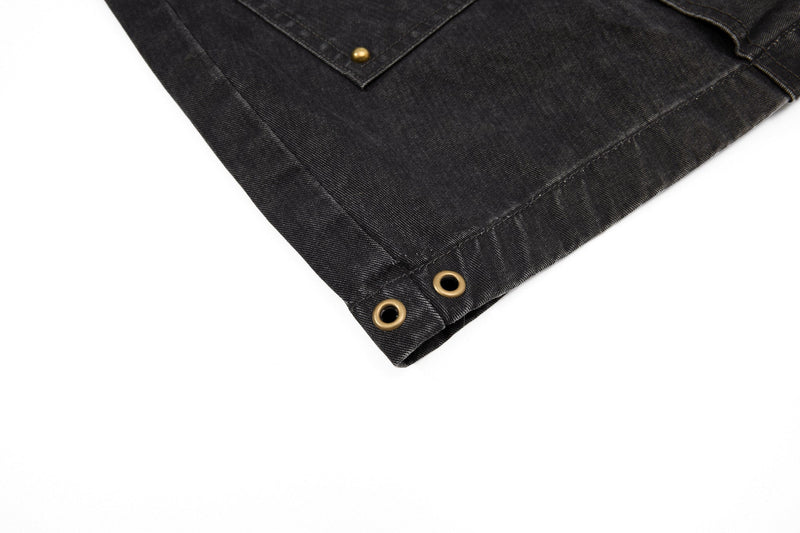 Multi-Zip Panel Cargo Denim Pants | Wide-Leg Streetwear