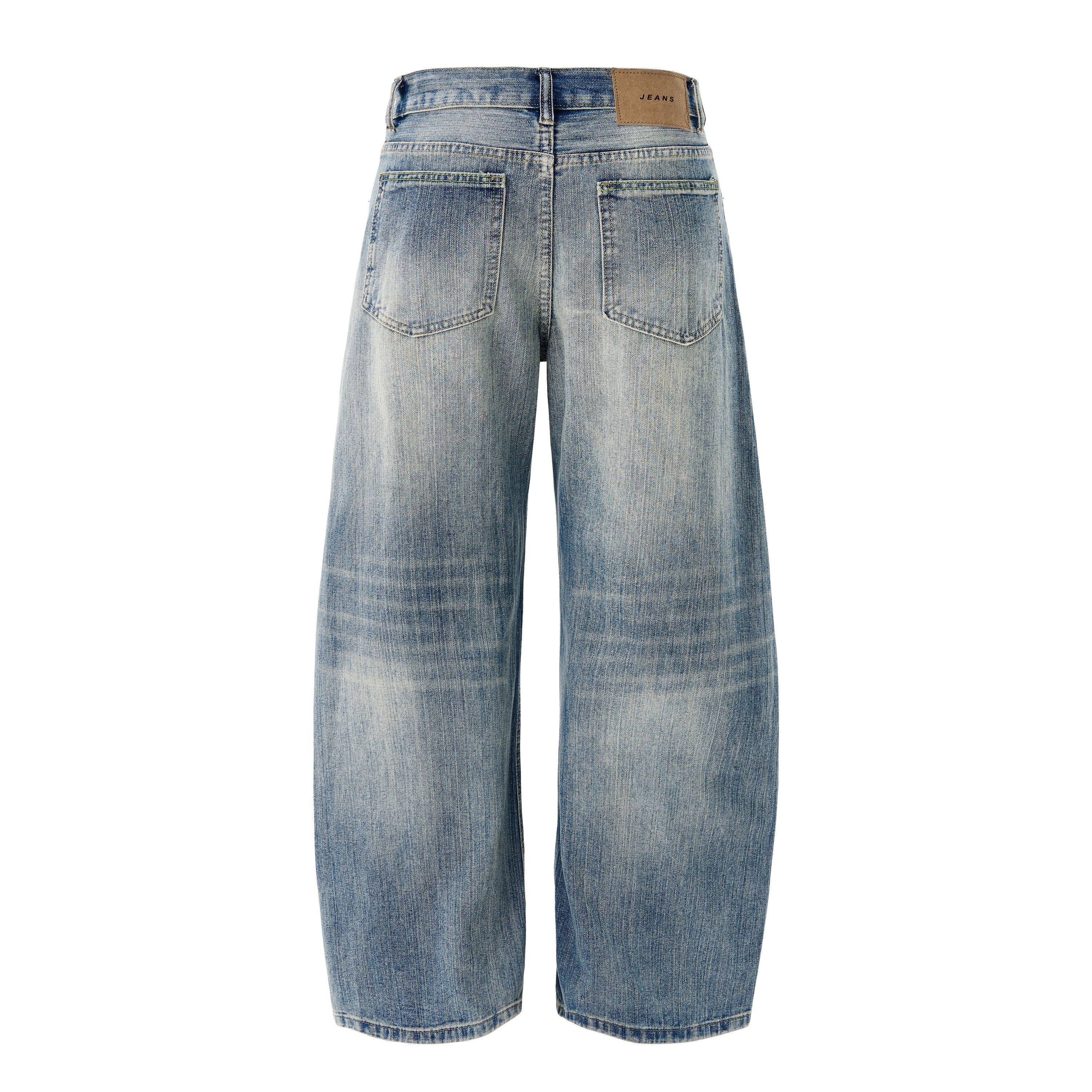 Omirad Vintage Fade Barrel Jeans | Wide Leg Streetwear Denim