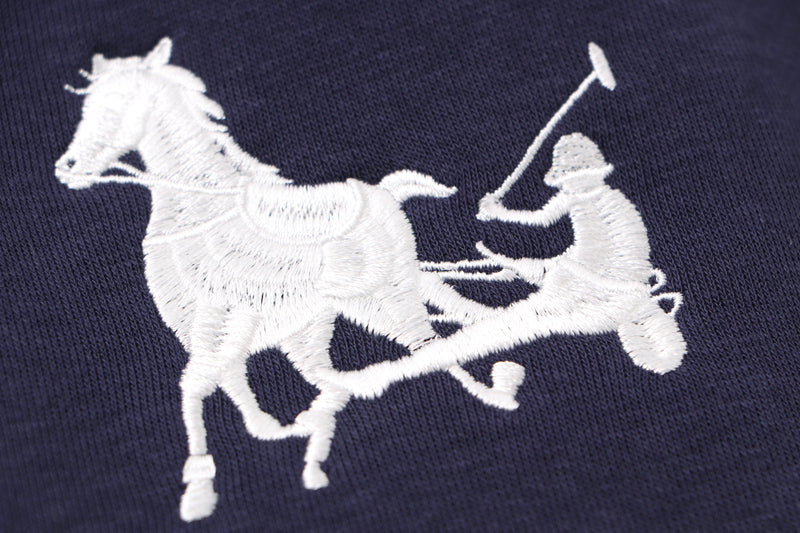 Omirad Horse Emblem Wide-Leg Sweatpants | Navy