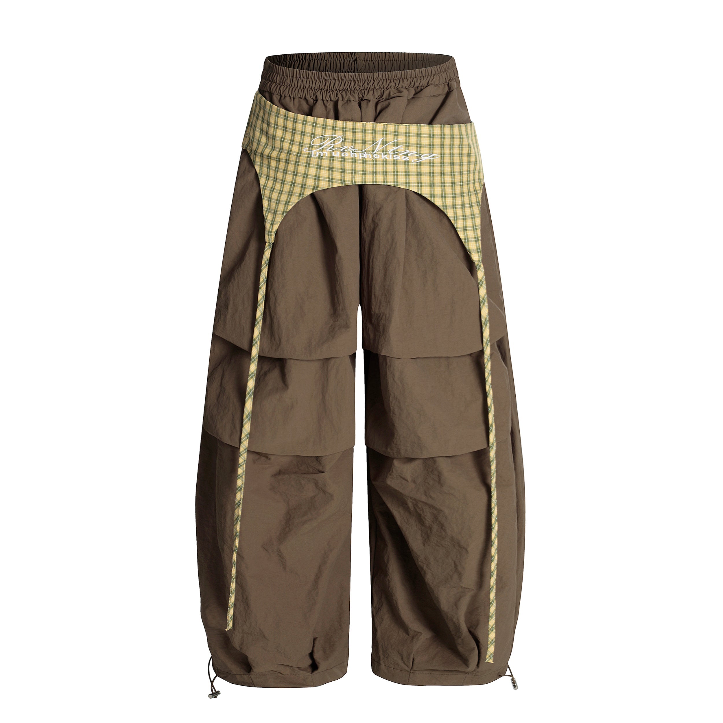 Omirad Layered Patchwork Parachute Pants | Wide-Leg Y2K