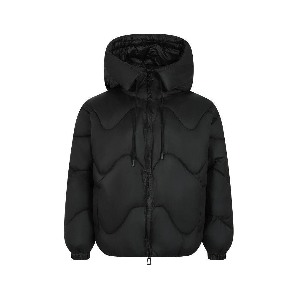 Omirad Wave-Stitch Hooded Puffer Jacket | Men's Winter Coat