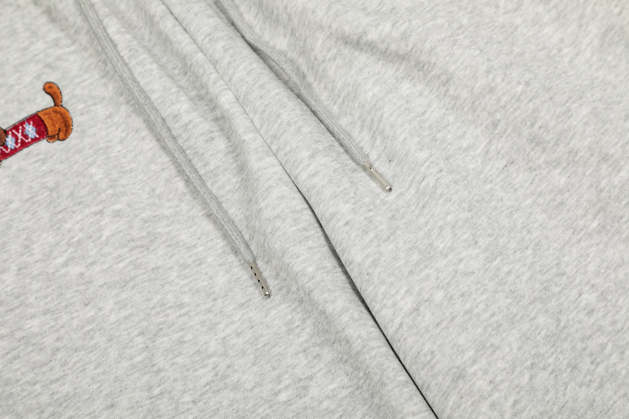 Embroidered Dog Motif Wide-Leg Sweatpants | Omirad
