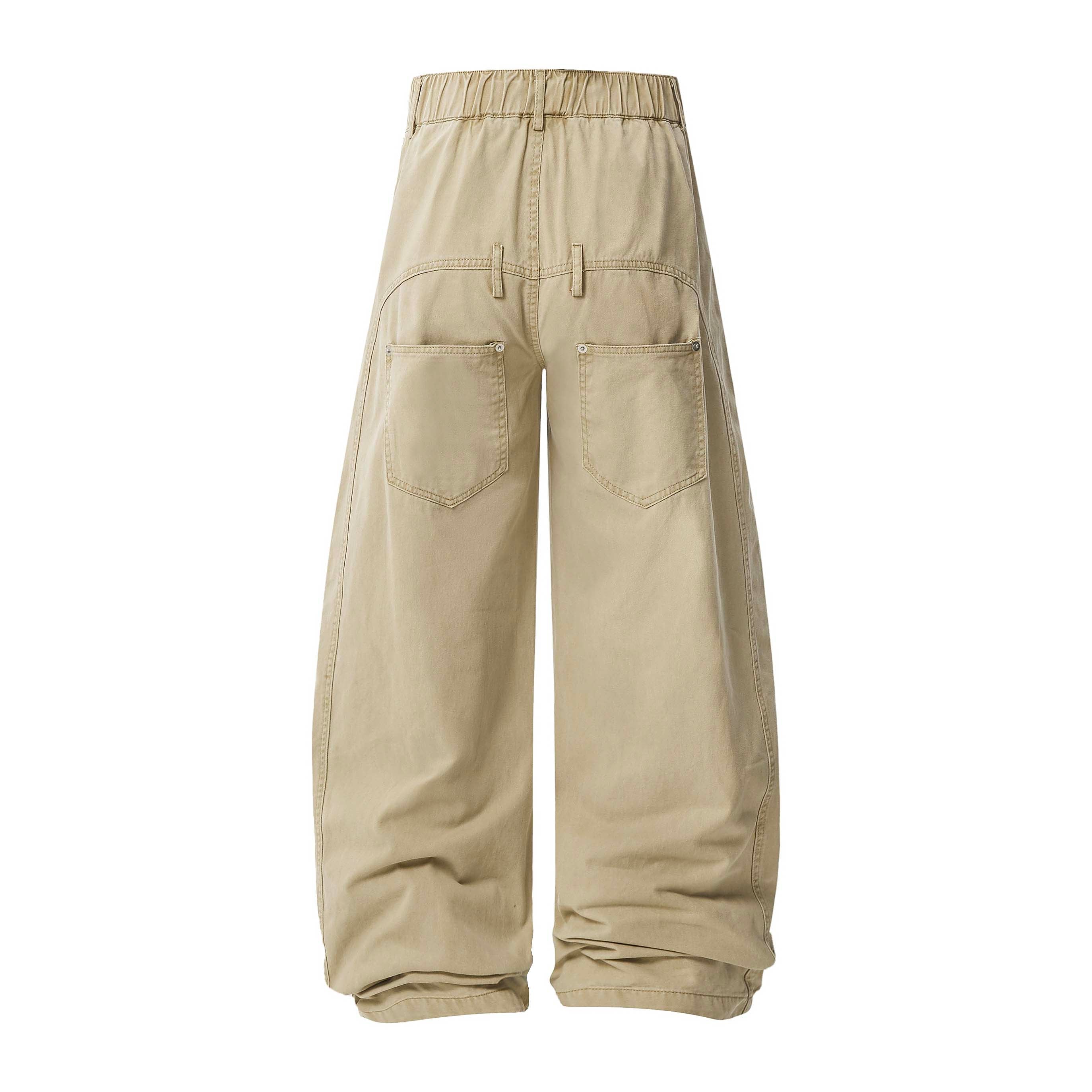 Omirad Vintage Wide-Leg Stacked Barrel Pants | 100% Cotton